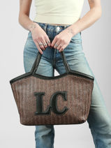 Handbag Identite Lulu castagnette Brown identite ADIL-vue-porte