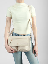 Shoulder Bag Zip Lulu castagnette Black zip ALENA-vue-porte