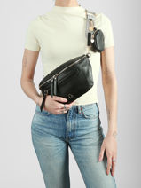 Belt Bag Lulu castagnette Black zip YSALINE2-vue-porte