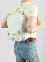 Backpack Valentino White queen re VBS9OX20-vue-porte