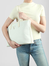 Shoulder Bag Queen Re Valentino White queen re VBS9OX01-vue-porte