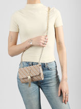 Shoulder Bag Divina Summer Valentino Brown divina summer VBS9XI03-vue-porte