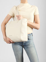 Shoulder Bag Doris Re Valentino Beige doris re VBS9ON01-vue-porte