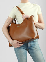 Sac Port� �paule Aleksandra Valentino Marron aleksandra VBS9W901-vue-porte