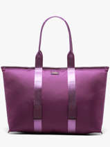 Large Tote Bag Mistral Rollable Nylon And Leather Lancel Violet mistral A13996