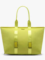 Large Tote Bag Mistral Rollable Nylon And Leather Lancel Green mistral A13996