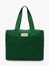 Shoulder Bag C�lestins Recycled Coton Rivedroite Green timeless CELESTIM
