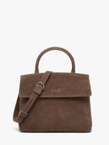 Sac Bandouli�re Clarita Cuir Daim Nathan baume Marron nathan 18S