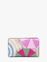 Portefeuille Lancel Plage Cuir Lancel Rose lancel plage  A14196