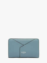 Wallet Enveloppe Leather Lancel Blue enveloppe A13710