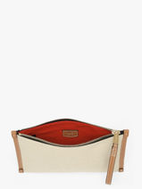 Trousse Jour Toile Et Cuir Lancel Beige jour A14029-vue-porte