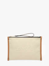 Trousse Jour Toile Et Cuir Lancel Beige jour A14029