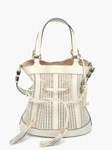 Medium Leather Premier Flirt Ajour� Bucket Bag Lancel White premier flirt A14010