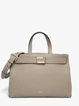 Medium Leather Ang�le Carryall Lancel Beige angele A14017