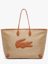 Shoulder Bag Summer Raphia Lacoste Beige summer NF5247PB