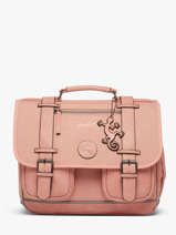 2-compartment Satchel Cameleon Pink vintage color CA146Q