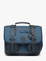 Cartable 2 Compartiments Cameleon Bleu vintage color CA146Q