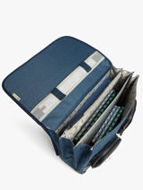 Satchel 3 Compartments Cameleon Blue vintage color VIC-CA41-vue-porte