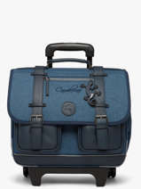 Cartable � Roulettes 2 Compartiments Vintage Color Cameleon Bleu vintage color CR38