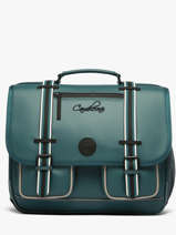 Cartable 3 Compartiments Cameleon Bleu vintage north CA41