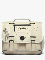 Cartable 3 Compartiments Cameleon Beige vintage north CA41