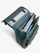 2-compartment Vintage North Backpack Cameleon Blue vintage north SD39-vue-porte