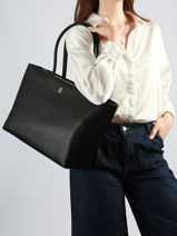 Shoulder Bag Th Logotape Tommy hilfiger Black th logotape AW18742-vue-porte