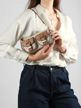 Mini Zoey Baguette Bag Michael kors Beige zoey S5GZCU1B-vue-porte