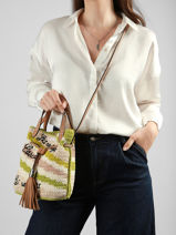 Sac Seau S Lancel Plage Crochet Lancel Vert summer capsule A14004-vue-porte
