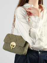 Crossbody Bag Moon Linen Vanessa bruno Green moon 70V40533-vue-porte