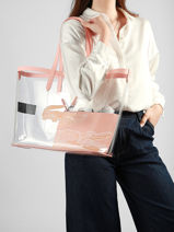 Sac Port� �paule Anna Lacoste Rose anna NF5326AS-vue-porte