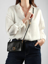 Shoulder Bag Love Bag Icon Leather Pinko Black love bag icon 6023A315-vue-porte