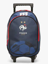 2-compartment Wheeled Schoolbag Federat. france football Blue fff 23CX204R