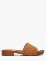 Slippers In Leather Semerdjian Brown women IOLE394