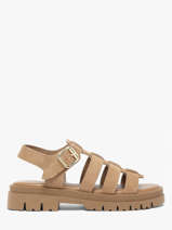 Sandals In Leather Semerdjian Beige accessoires DELIA