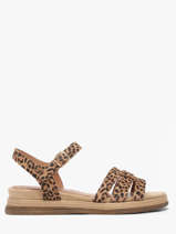 Sandals In Leather Tamaris Beige women 46
