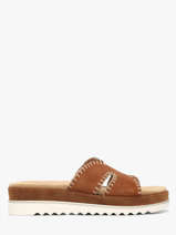 Slippers In Leather Remonte Brown women 22