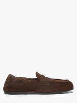 Moccasins Helios In Leather Pavement Brown women 1
