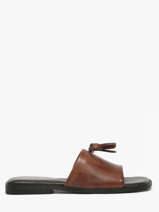 Mules En Cuir Pavement Marron women 25216