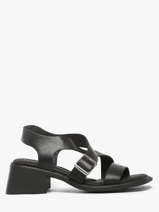 Sandales � Talon En Cuir Pavement Noir women 25273