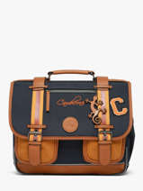Satchel For Kids 2 Compartments Cameleon Blue vintage urban CA35