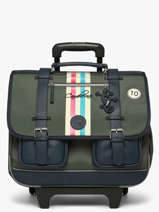 3-compartment Wheeled Satchel Vintage Urban Cameleon Green vintage urban CR41