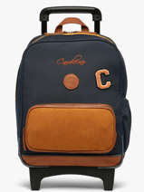 2-compartment Wheeled Schoolbag Cameleon Blue vintage urban SR40