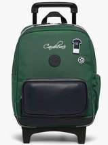 Sac A Dos � Roulettes 2 Compartiments Vintage Urban Cameleon Vert vintage urban SR40