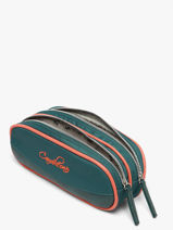 Pencil Case For Kids 2 Compartments Cameleon Blue vintage urban VIB-TROU-vue-porte