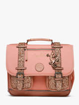Cartable Enfant 2 Compartiments Cameleon Rose vintage fantasy CA35