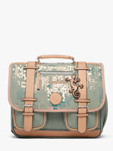 Satchel For Kids 2 Compartments Cameleon Pink vintage fantasy CA35