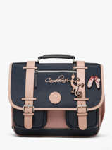 Cartable Enfant 2 Compartiments Cameleon Bleu vintage fantasy CA35