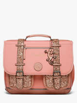 Cartable Enfant 2 Compartiments Cameleon Rose vintage fantasy CA38