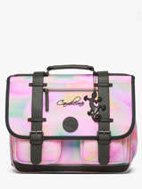 Cartable Enfant 2 Compartiments Cameleon Rose vintage fantasy CA38